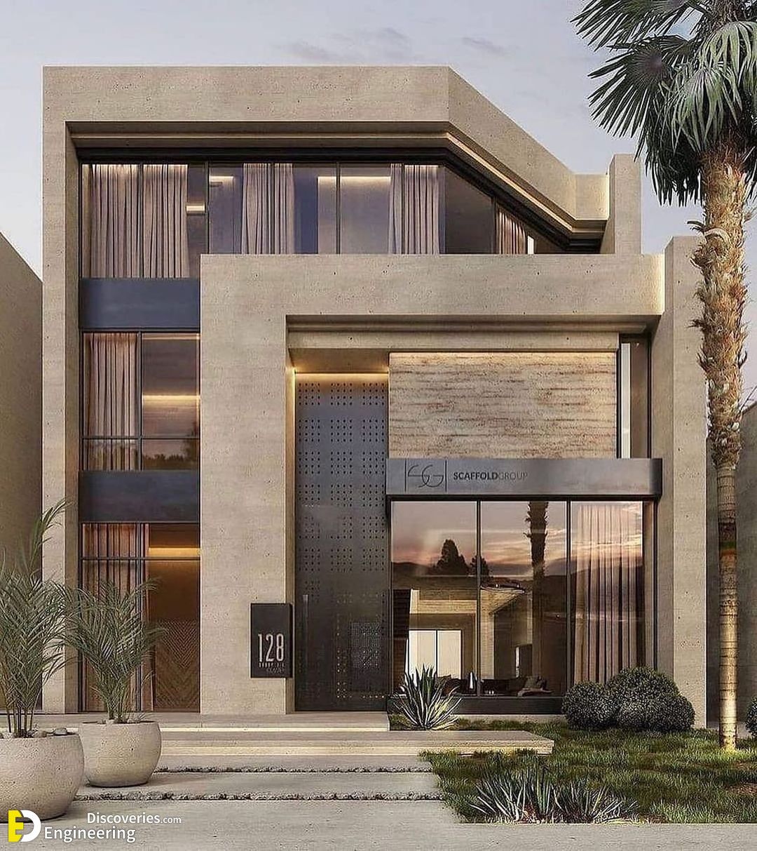 طراحی نمای ساختمان ویلایی مدرن